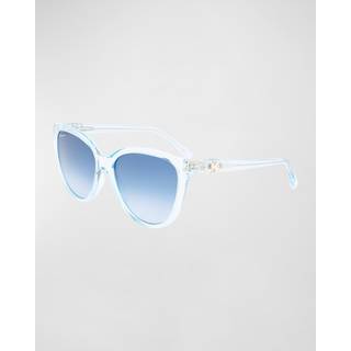 Salvatore Ferragamo SF 1056S 456 57 Solbriller Kvinder Blue - Transparent Light Blue - 57mm