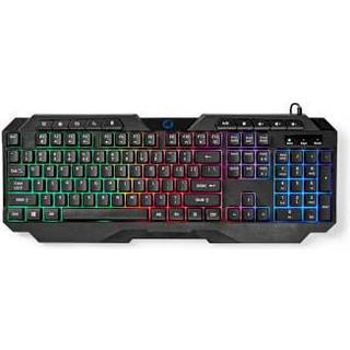 Nedis - Wired Gaming Keyboard | USB Type-A | Membrane Nøgler | LED | QWERTY | US layout | USB Drevet | Strømkabellængde: 1.30 m | Multimedia - GKBD110BKUS