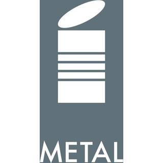 Piktogram til affaldssortering 6x6 cm , metal, kvadratisk