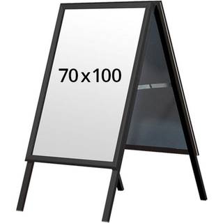 Alu-Line Standard Gadeskilt, sort, 70 x 100 cm