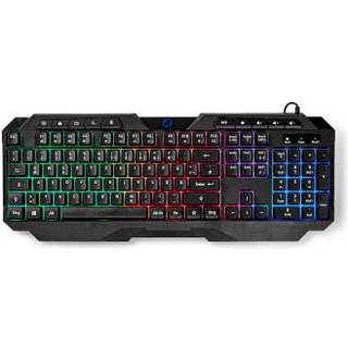 Nedis - keyboard - wired gaming - QWERTZ - German - black - Gaming Tastatur - Tysk - Sort