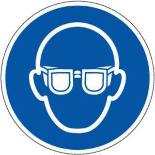 Øjenværn påbudt - Selvklæbende vinyl