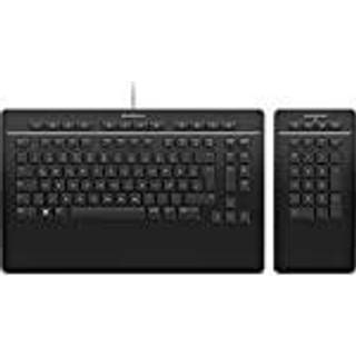 3Dconnexion Keyboard Pro with Numpad - Tastatur & Numerisk sæt - Tysk - Sort