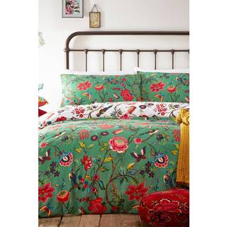 Furn furn. Verdi Green Tropical Floral Reversible Duvet Cover and Pillowcase Set