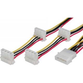 4-pin 5.25" splitter kabel - 4 vejs