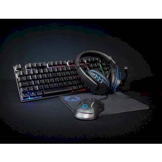 Nedis - Gaming Combo Kit | 5-i-1 | Tastatur, Headset, Mus og musemåtte | Sort | QWERTY | ND layout - GCK51110BKND