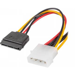 Lanberg Molex (Han) til 2X SATA (Hun) Kabel 15cm