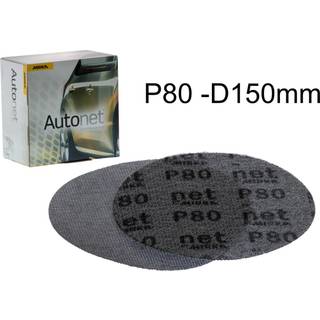 Sliberondeller Mirka Autonet, Ø150 mm Grip, P80, 50-pak