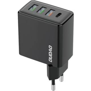 DUDAO A5HEU 20W Oplader med 4 porte (1x USB-C + 3x USB-A). Sort