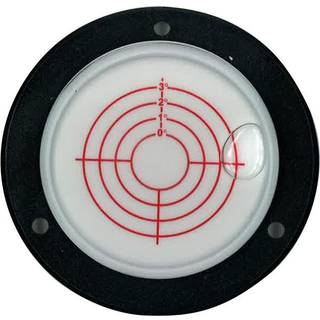 Dåselibelle Ø100 mm med 3 skruehuller og Ø75 mm glas (type 6)