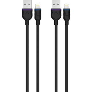 UNISYNK 2x MFi Lightning Cable kit black 50 cm