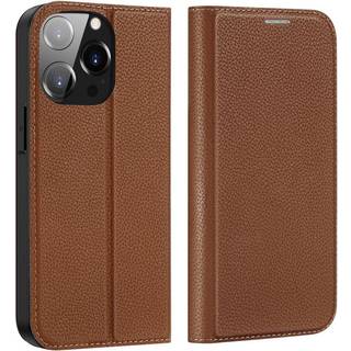 iPhone 14 Pro Max - DUX DUCIS Skin X2 læder cover - Brun