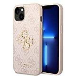 Guess 4G Big Metal Logo iPhone 14 Hybrid Cover - Pink
