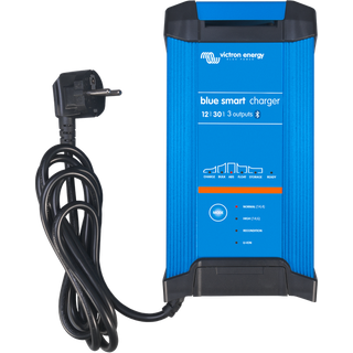 Batterioplader Victron Blue Smart Charger IP22, 230 V, 24 V, 16 A / time, med 3 udgange, uden ladekabel