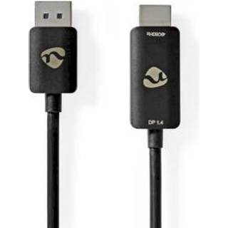 Nedis DisplayPort adapter | DisplayPort Han | HDMI™ Stik | 8K@30Hz | Nikkelplateret | Lige | 1.80 m | Runde | TPE | Sort | Box