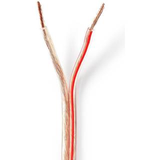 Nedis Højtaler Kabel | 2 x 2.50 mm² | Kobber | 100.0 m | Runde | PVC | Gennemsigtig | Rulle