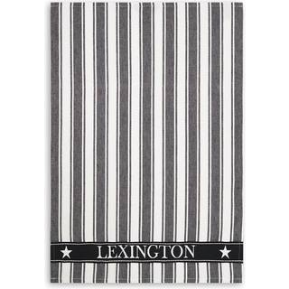 Lexington Icons Striped køkkenhåndklæde Waffle 50x70 cm Sort-hvid