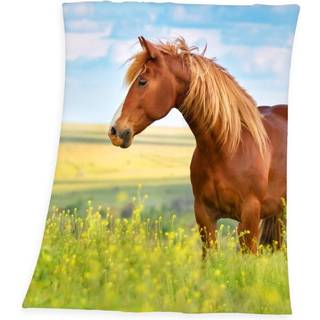 Heste Fleece tæppe - 130 x 160 cm
