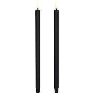 FORÅRSUDSALG - Uyuni - LED Mini Kronelys - Sort - 2-pak - 1,3x25 cm