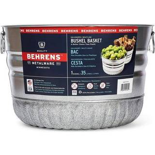 Behrens 32S 1-Bushel Basket Round Galvanized Steel Tub