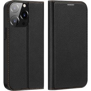 iPhone 14 Pro Max - DUX DUCIS Skin X2 læder cover - Sort