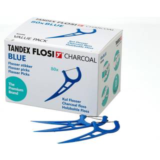 Tandex Flosi Flosser Blue Charcoal Floss (80 stk)