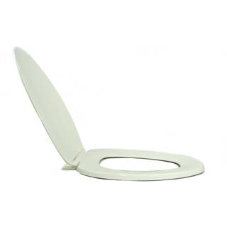 Centoco 600-416 Langstrakt plast toiletstol lukket foran med d?kning af kraftig h?ngsel regelm?ssig toldboliger eller letv?gt kommerciel brug kik