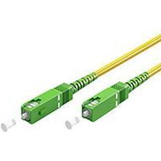 Goobay Lyslederkabel (FTTH), Singlemode (OS2) Yellow, gul (Simplex), 5 m fiberoptisk kabel, stik SC-APC (8°) > stik SC-APC (8°), halogenfri kabelkappe (LSZH)