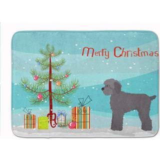 """" Caroline's Treasures Gray Schnoodle Christmas Tree Machine Washable Memory Foam Mat Doormats multicolor """"