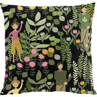 Arvidssons Textil Trädgård pudebetræk 47x47 cm Sort/Grøn