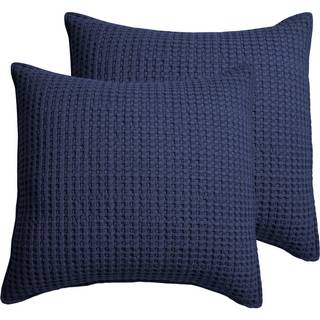 Levtex Home - Mills Waffle - Euro Sham (s?t af to) - Navy - Sham St?rrelse (26 x 26in)