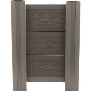 Komposit F&N-profil trælook Premium Lucca hegnspakke 2 fag, 116,3 cm højde 211-671