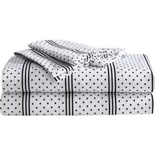 Betsey Johnson - Queen Sheets Silky & Lightweight Bedding Fade & Wrinkle Resistant (Dots & Stripes Queen)