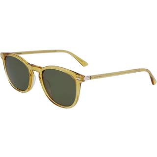 Calvin Klein Unisex CK22533S 729 Solbriller Acetat Gul Grøn Geometrisk Normal Fotokromatisk