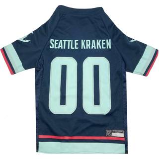 NHL Seattle Kraken Jersey for Dogs & Cats. - Størrelse: X-Small. Bedste kæledyrstrøje til det nye hot ishockeyhold til hvalpe store hunde killing