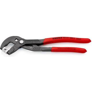 Knipex Slangespændebåndstang til click-spændebånd grå atramenteret, betrukket med skridhæmmende kunststof 180 mm