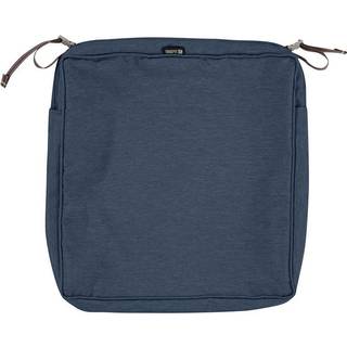 Klassisk tilbehør Montlake Vandafvisende 17 x 17 x 3 tommer firkantet udendørs sæde Pude Slip Cover Patio Møbelstol Pude Dæk Heather Indigo Blue