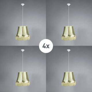 Sæt med 4 retro hængende lamper grøn 45 cm - Granny
