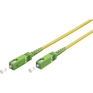 Goobay Lyslederkabel (FTTH), Singlemode (OS2) Yellow, gul (Simplex), 0,5 m fiberoptisk kabel, stik SC-APC (8°) > stik SC-APC (8°), halogenfri kabelkappe (LSZH)