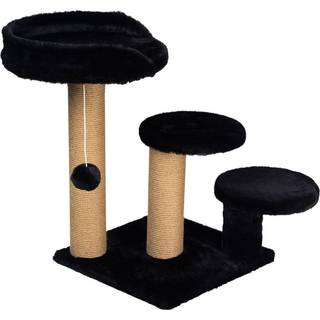 Kradsemøbel – Sort, 3 platforme (65×65×60 cm)