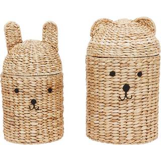 OYOY Bear & Rabbit Opbevaringskurv 2-pak, Nature