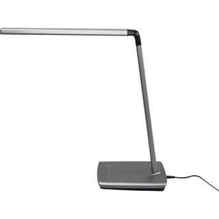 Lindby LED-bordlampe Kuno, grå, USB, touch-dæmper