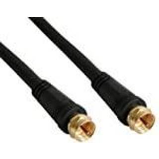 High Quality Antenne F-Kabel - 1 m - Sort