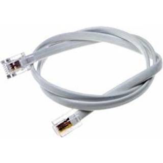 Telepatchkabel hvid RJ11-RJ11 10M
