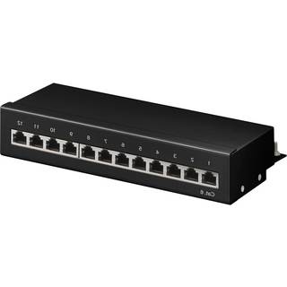 Pro CAT 6 Mini/Desktop Patch Panel 12 Port black - S - Sort