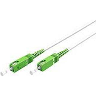 Fiberkabel 5 meter 9/125 OS2 Simplex Hvid (SC-APC / SC-APC)