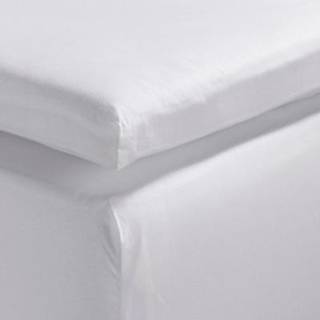 Splitlagen 180x210cm - U-Lagen - Hvid - 100% Bomuldssatin - Til elevationsseng