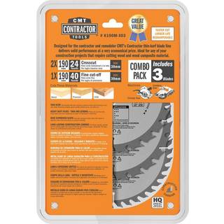 CMT Klingesæt 190x30 Z24-24-40 W C - K190M-X03