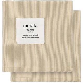 Meraki Tea Towels Verum 75 x 55 cm 2 Pieces - Off White/Safari
