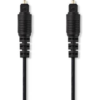 Optisk lydkabel | TosLink Male | TosLink Male | 1.00 m | Runde | PVC | Sort | Mærke